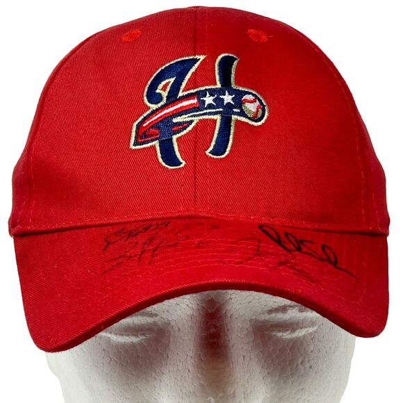 Harrisburg Senators Signed Youth Baseball Cap Hat MiLB Autographed 2012 Red Kids - Picture 2 of 13